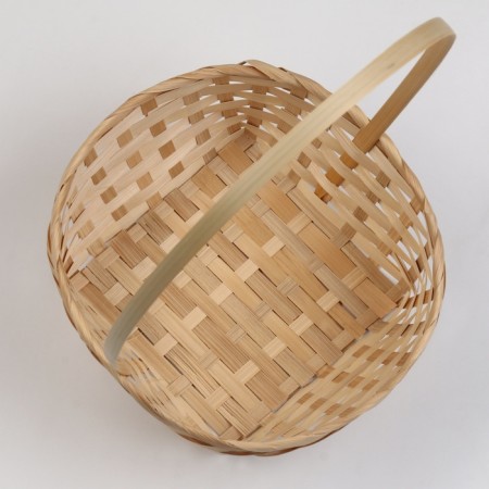A set of wicker baskets, D19x9/32 cm, d22x9.5/34 cm, d25x10/36 cm, 3pcs, bamboo-4