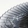 Fan bamboo, textiles h = 21 cm "Butterflies in the grass" black and white, with a brush