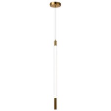 Suspended Indigo, 14008/1p Brass. 1x10WW, LED, 1000LM, 4000K, 100x100x695/1600 mm, white matte color