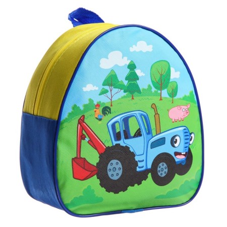 Baby tractor children's backpack Blue Tractor-3