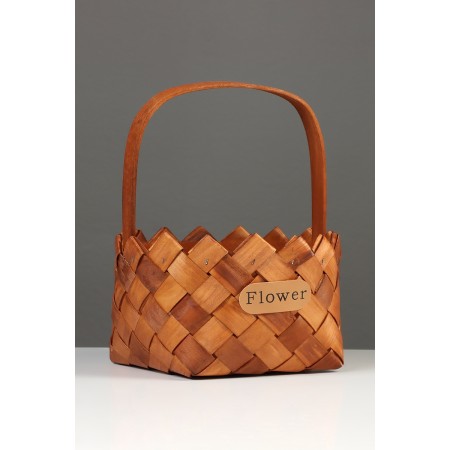 Set 2 pcs of wicker baskets, 20 x 20 x 12, 16 x 16 x 10 cm, handle h = 15 cm,-4