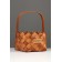 Set 2 pcs of wicker baskets, 20 x 20 x 12, 16 x 16 x 10 cm, handle h = 15 cm,