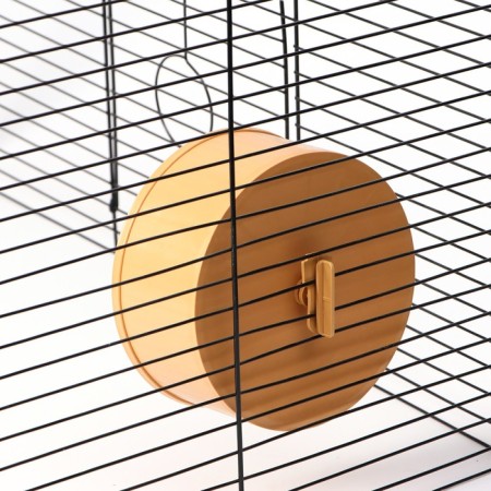 Wheel for rodents half -closed plastic, without a stand, 14 cm, beige-5