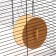Wheel for rodents half -closed plastic, without a stand, 14 cm, beige