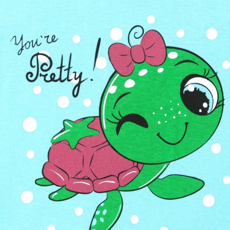 T -shirt for nursery, blue/turtle color, height 80 cm-2