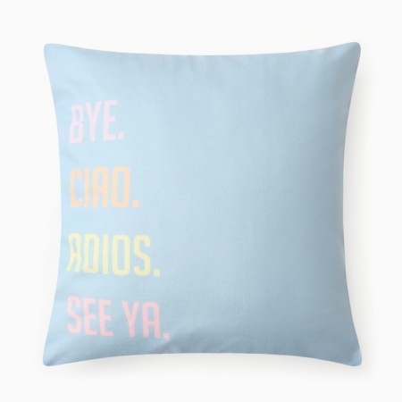 Case on the pillow Ethel "Hi, Bye", 40*40 cm, 100 p/e, velor