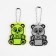 The reflective element "Bear with a gift", bilateral, 5.8 × 4.7 cm, color mix