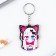 Key keychain wooden anime "in headphones"