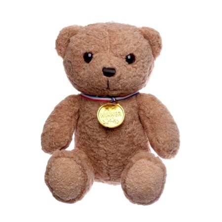 Soft toy "Bear with a medal", color mix