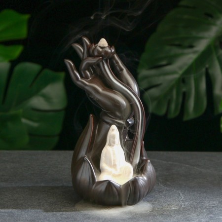 Set of incense on the stand "Lotus in the hand" 10x10x23cm