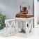Summary tree for 1 candle "Lantern" gray and copper 24.5x13.5x13.5 cm
