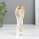 Souvenir Polystone "Girl with a golden wreath" White 2.7x6.5x14.7 cm