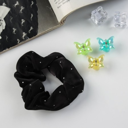 Hair Set "Jesse Brill" (Gum 7 cm, 3 Crab 2 cm) Elegy, mix-1