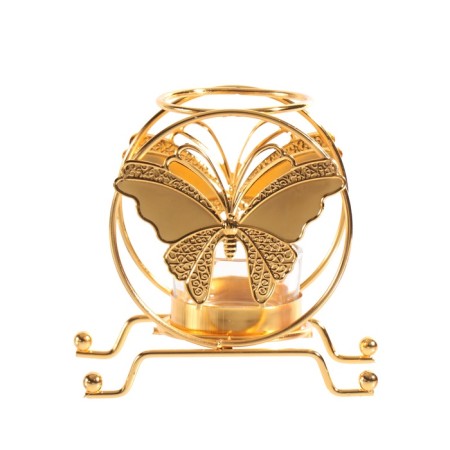 Summary Metal for 1 candle "Butterfly in a circle" d = 4.5 cm gold 6.2x11.2x10.5 cm-4