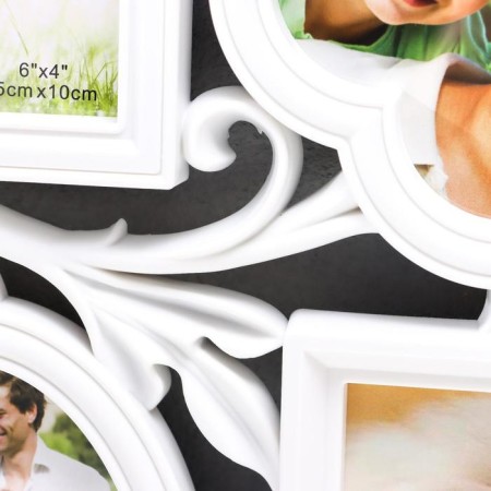 Photo frame plastic in 8 photos 10x15 cm, 10x10 cm "Interest" White 58x32 cm-1