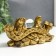 NECSK Polystone for bronze "2 carps in the rod of Zhui with a crystal" 5x4.5x12.5 cm