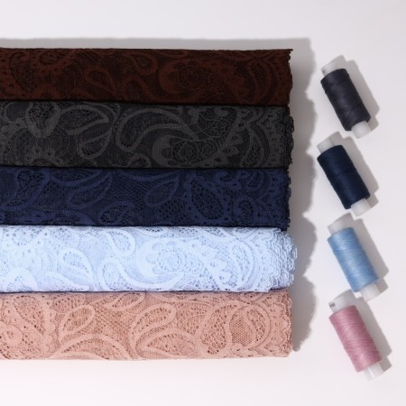 Lace elastic fabric, 235 mm × 2.7 ± 0.5 m, color of heavenly blue-3