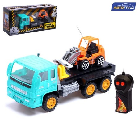 Radio -controlled “Evaciatorial” truck, with a loader, works from batteries, mix