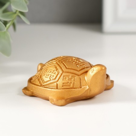 NECKE Polystone for gold "Turtle with symbols on the shell" 6.4x5.5x2.2 cm-1