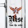 Glass mug for beer "Hamburg. RAZ Frome ASHES, 500 ml, MIX drawing