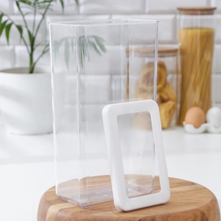 Container for bulk products "Step", 3.2 l, 16 × 10 × 28 cm, white color-1