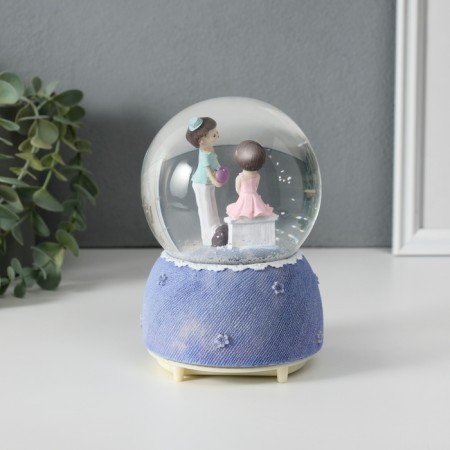 Souvenir Polystone Water Ball Light, Music "First Love" MIX 10x10x14.5 cm-6