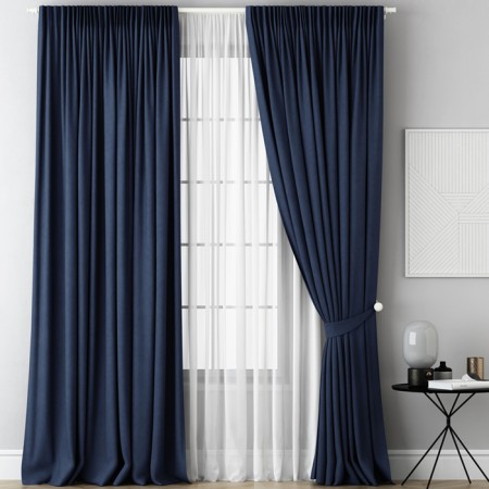 Cam Caspian curtains, size 170 x 270 cm, blue