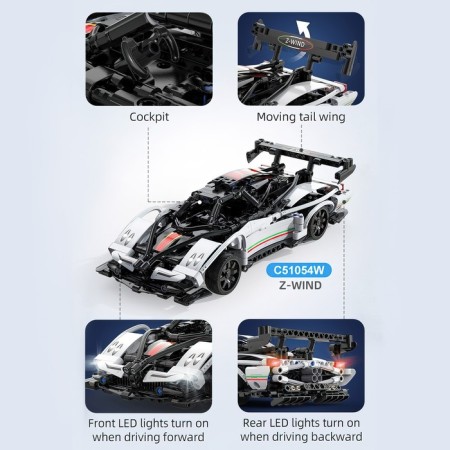 Radio -controlled designer "Sports", 457 parts, 2 control options-2