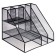Stand for stationery, 7 departments, mesh, metal, black
