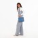 Bag Cross-Bodi with a zipper, blue color
