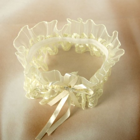 Garter for the bride "Elites", Ivory-4