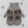 Women's mittens from Mongolian wool, gray color, size 17-19 (6.5-7.5)