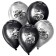 Shar Latex 12 "Moto Birthday", set of 5 pcs., Color silver, black chrome
