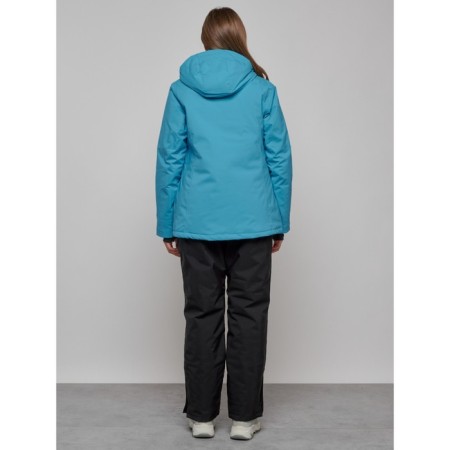 Ski suit female, size 44, blue color-3