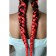 Zumba Kanecalon is monophonic, corrugated, 60 cm, 100 g, bright red color