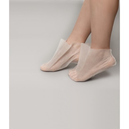 Socks for paraffin therapy, non -woven material, disposable, one size, white color-5