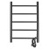 Electric towel Domoterm 109-5, 400x600 mm, right, black matte