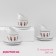 Service Porcelain Tea Daulay "Emelya", 12 objects: 6 cups 280 ml, 6 saucer d = 15 cm, white color