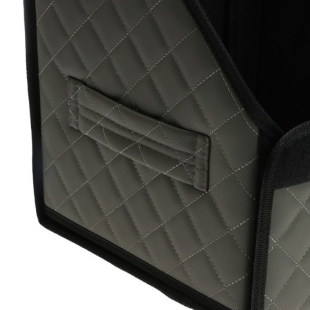 Organizer COFR in the car Cartage Sakvoyazh, eco -leather coat, 30 cm, gray-4