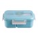 Lunch box with compartments for food, food container, 1.1 l, 21.5 x 7.6 x 15 cm, blue