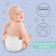 Reusable diaper "flamingo", size L