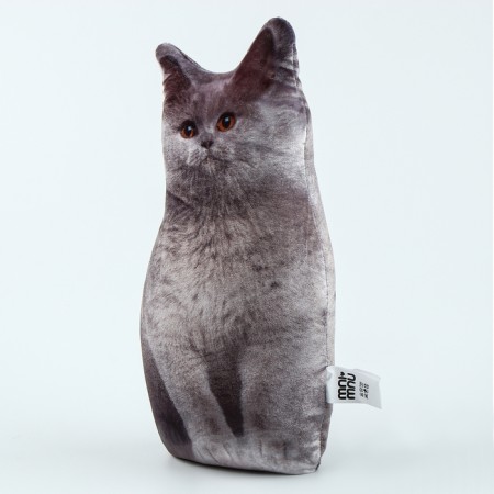 Antistress toy "Gray Cat", 19x28 cm-2