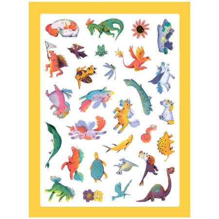 Stickerpaki. Collection of stickers. Dinosaurs and unicorns-2
