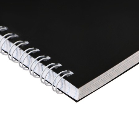 Notebook on the crest A4 60 sheets in the Calligrata cage black, plastic cover, offset unit-2
