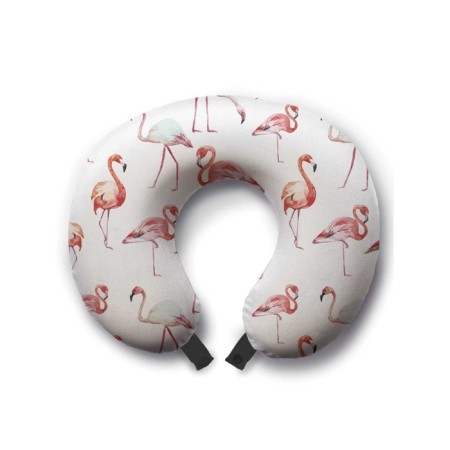 Pillow for travel "Burnel Flamingo", size 30x25x10 cm