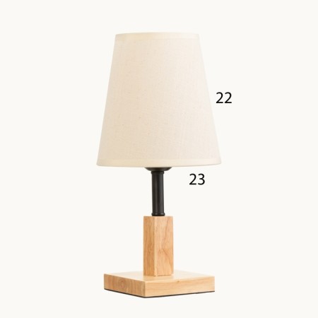 Table lamp "Cold" 1x40W E27 Light wood 16x16x34cm-6