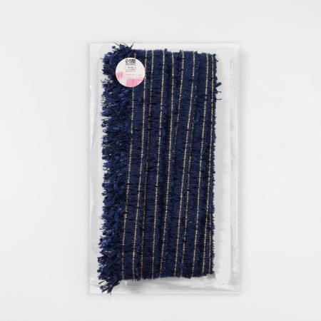 Decorative braid “Twydal”, one -sided, 35 mm, 5 ± 0.5 m, blue color-2