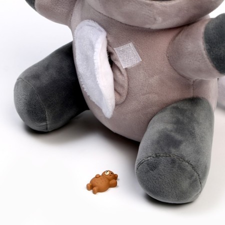 Soft toy "Raccoon", with a pocket on the stomach-6