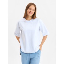 Women's T-shirt Minaku Oversize Fit: White Color, Rr. 46