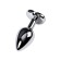 Anal plug with the Toyfa Metal rhinestone, silver, amethyst, 7 cm, d = 2.7 cm